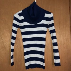 Turtle neck striped sweater